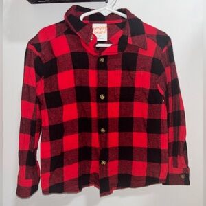 Jumping Beans Kids Red and Black Checkered Shirt